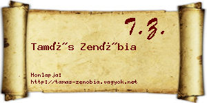 Tamás Zenóbia névjegykártya
