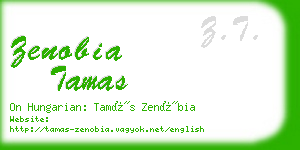 zenobia tamas business card